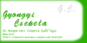 gyongyi csepela business card